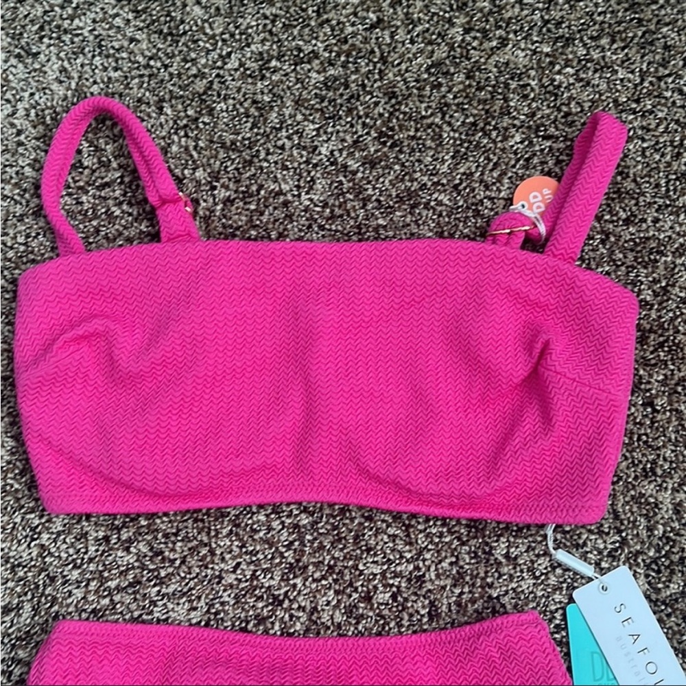 Seafolly Revolve Seadive Fuschia Textured Bikini, NWT - Picture 3 of 6